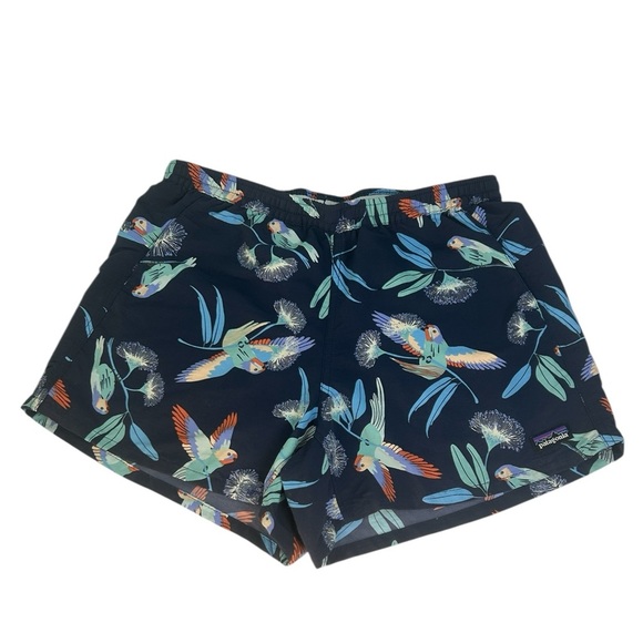 PATAGONIA ladies Shorts W's Baggies Worn Wear Parrots Neo Navy SZ Small Outdoor - Picture 3 of 13